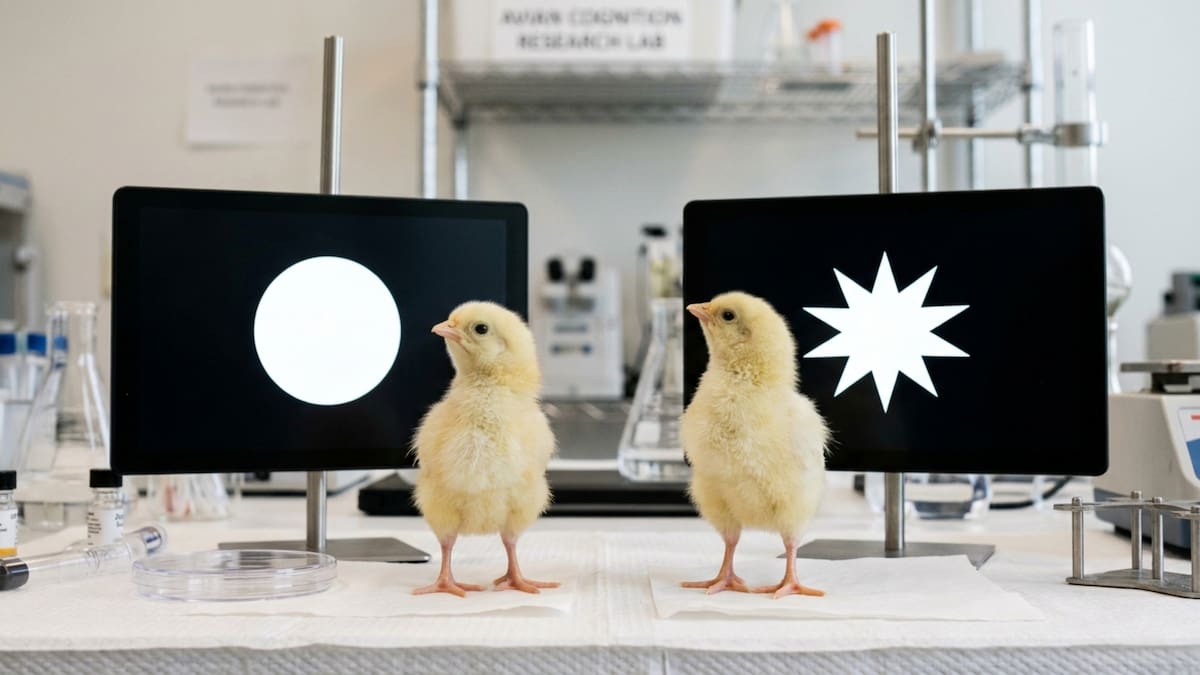 El experimento demostró que pollitos recién nacidos asociaron sonidos y formas sin entrenamiento previo, replicando el efecto Bouba-Kiki bajo condiciones controladas.