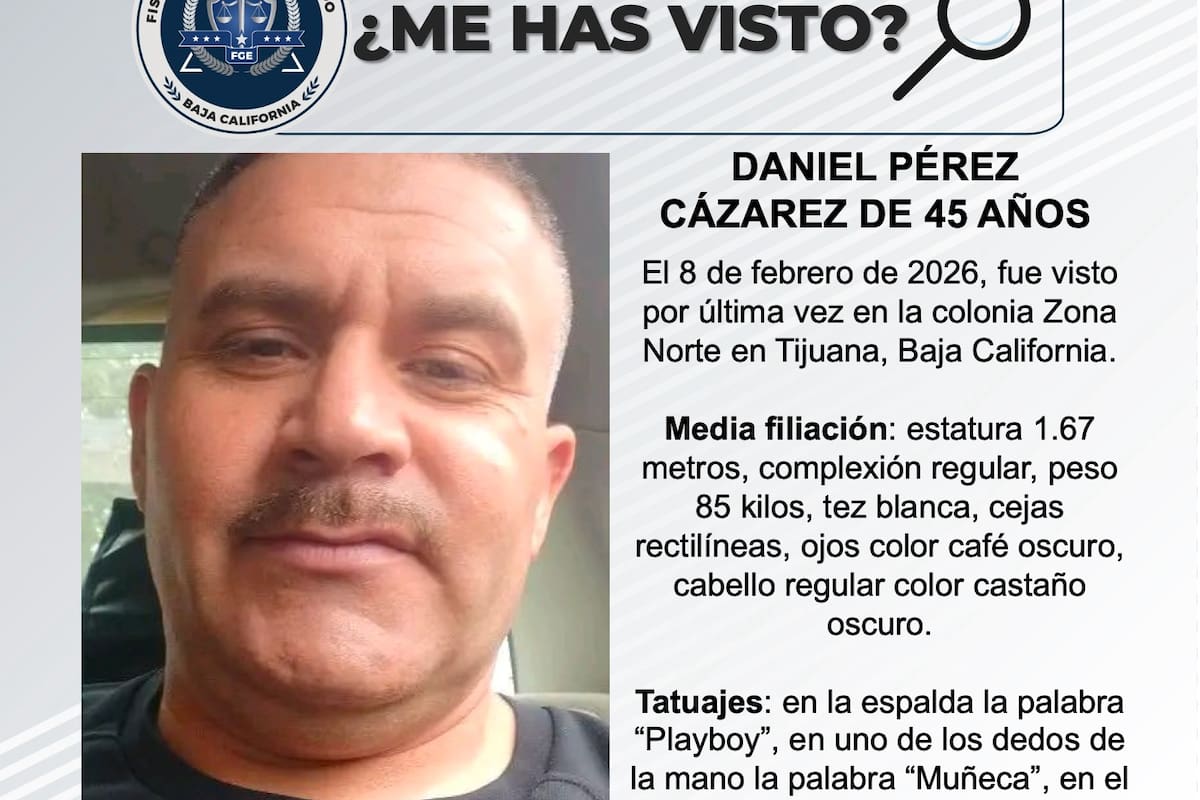 Se busca Daniel Pérez Cázarez de 45 años