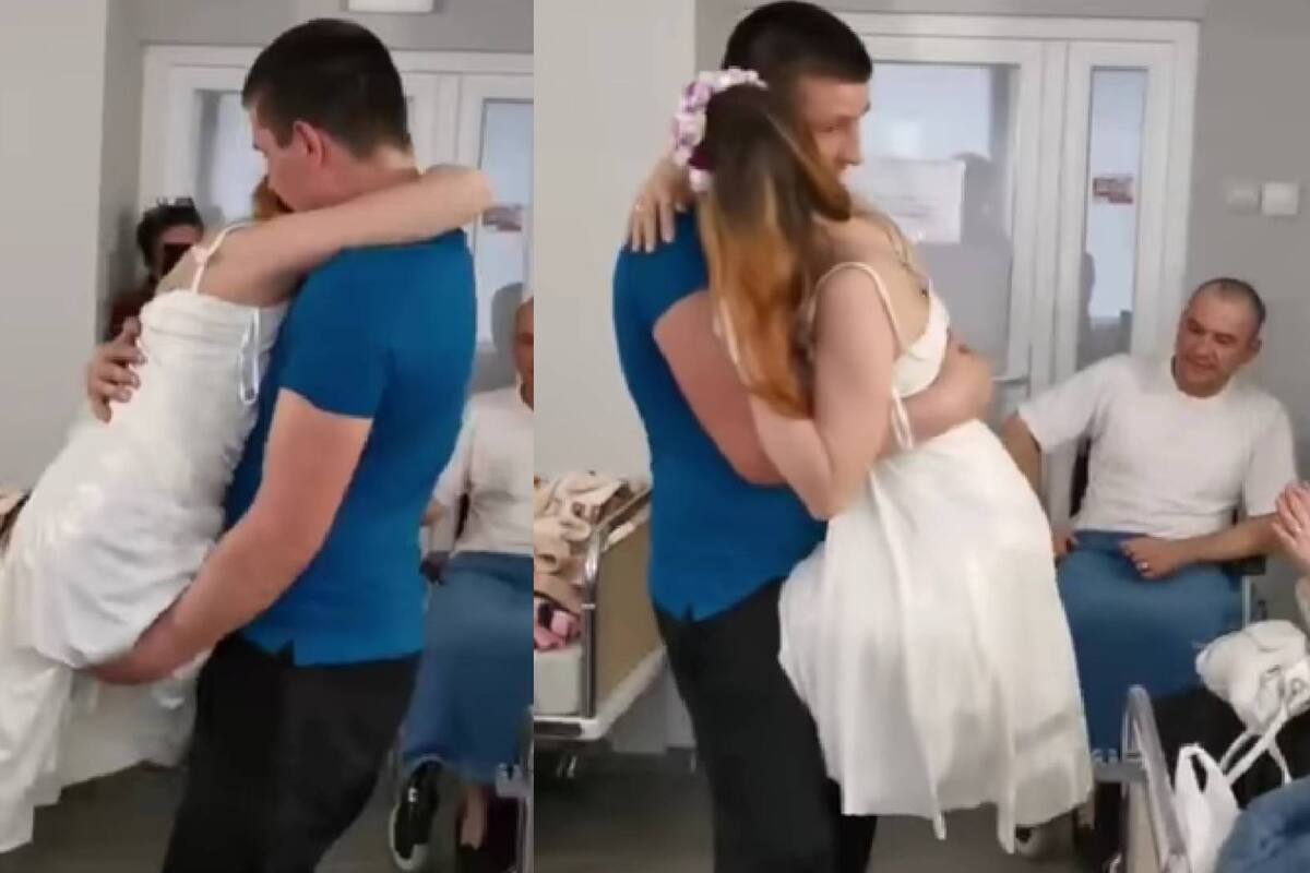 Viral: Enfermera ucraniana que perdió ambas piernas comparte su primer baile con su esposo en un hospital de Lviv