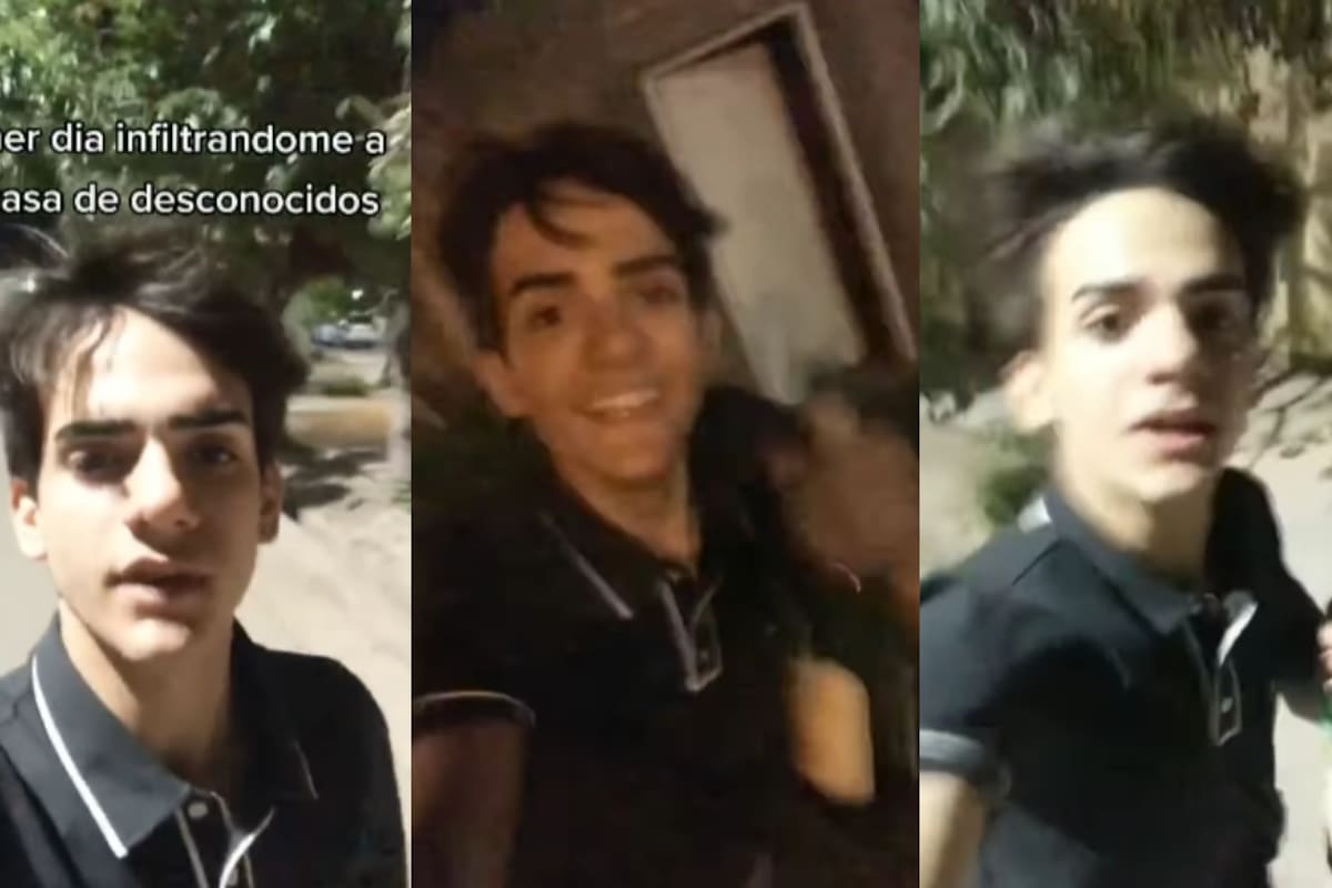 Joven se graba entrando corriendo a la casa de desconocidos y se vuelve viral en redes