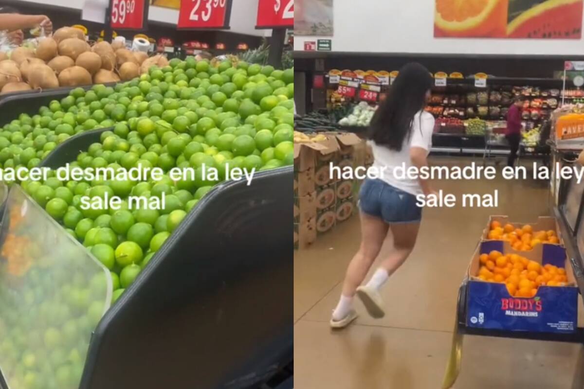 Muchachas van al supermercado a hacer desastre, pero una termina resbalándose y golpeándose