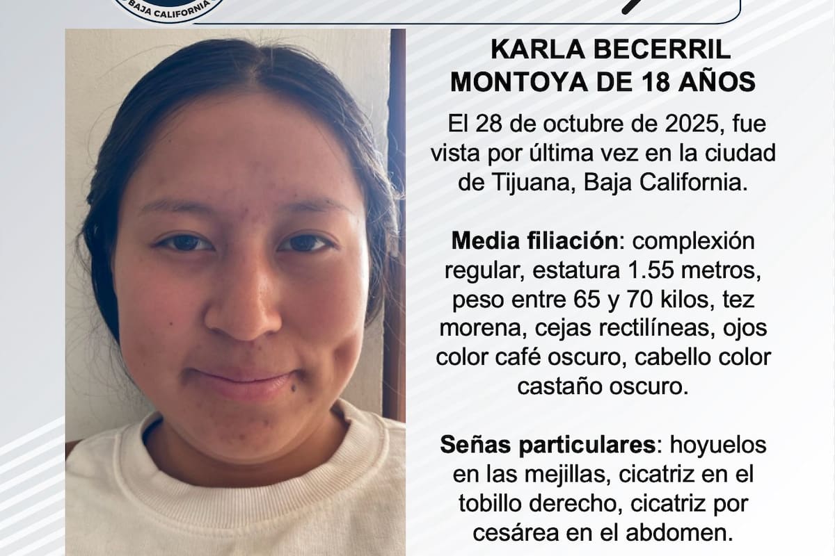 Se busca a Karla Becerril Montoya de 18 años de edad