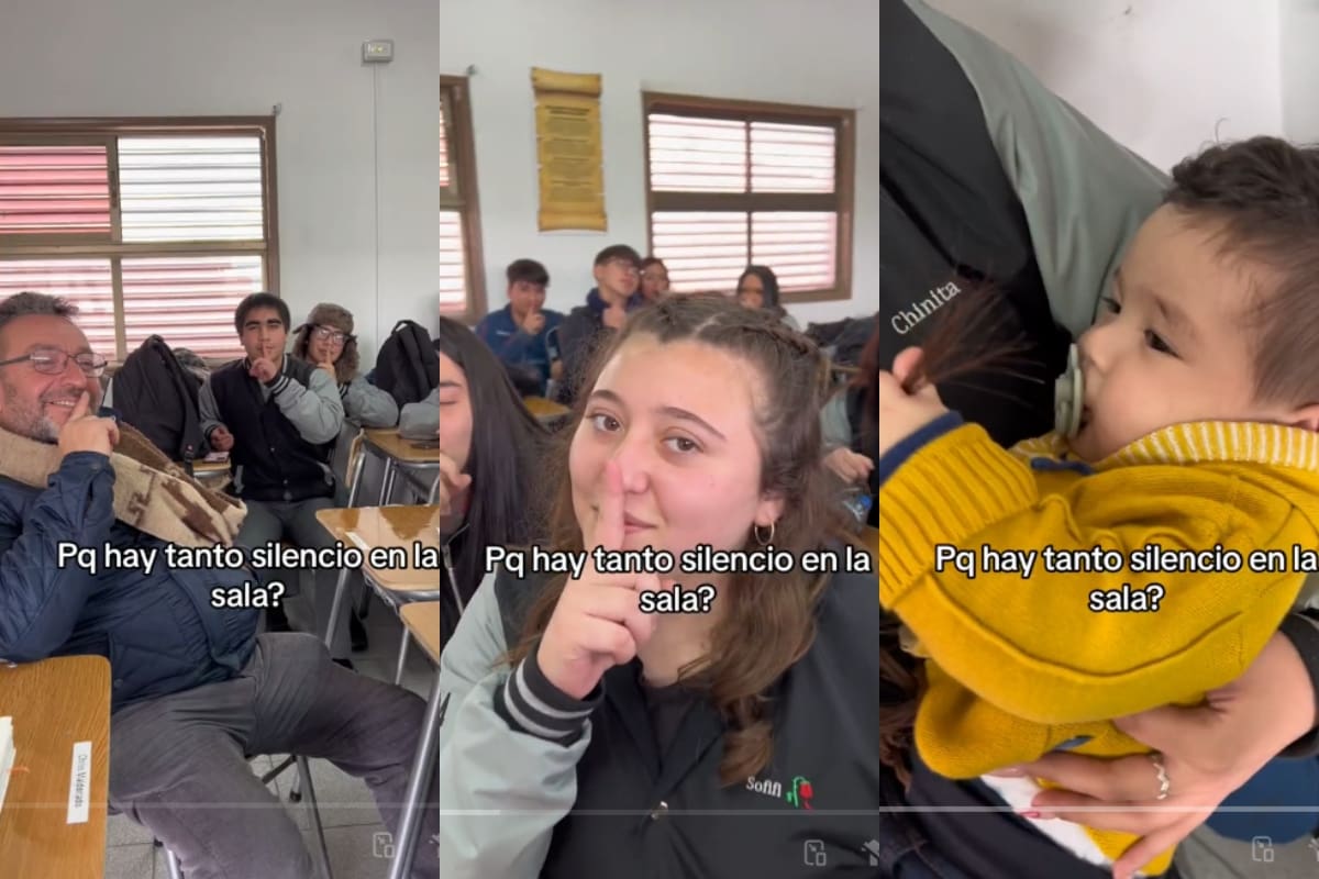 Estudiantes y profesor guardaron silencio porque una alumna intentaba dormir a su bebé (VIDEO)