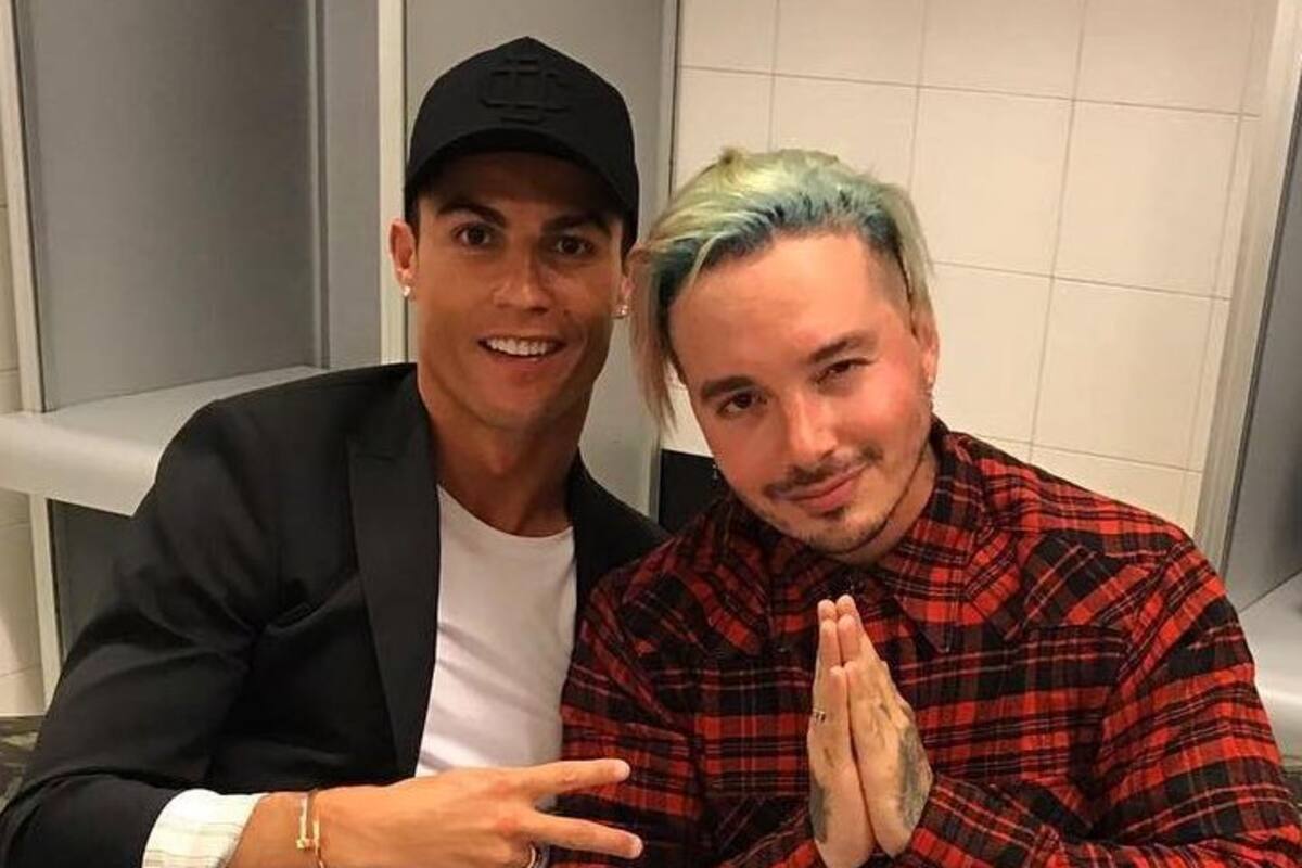 Cristiano Ronaldo se divierte en concierto de J Balvin