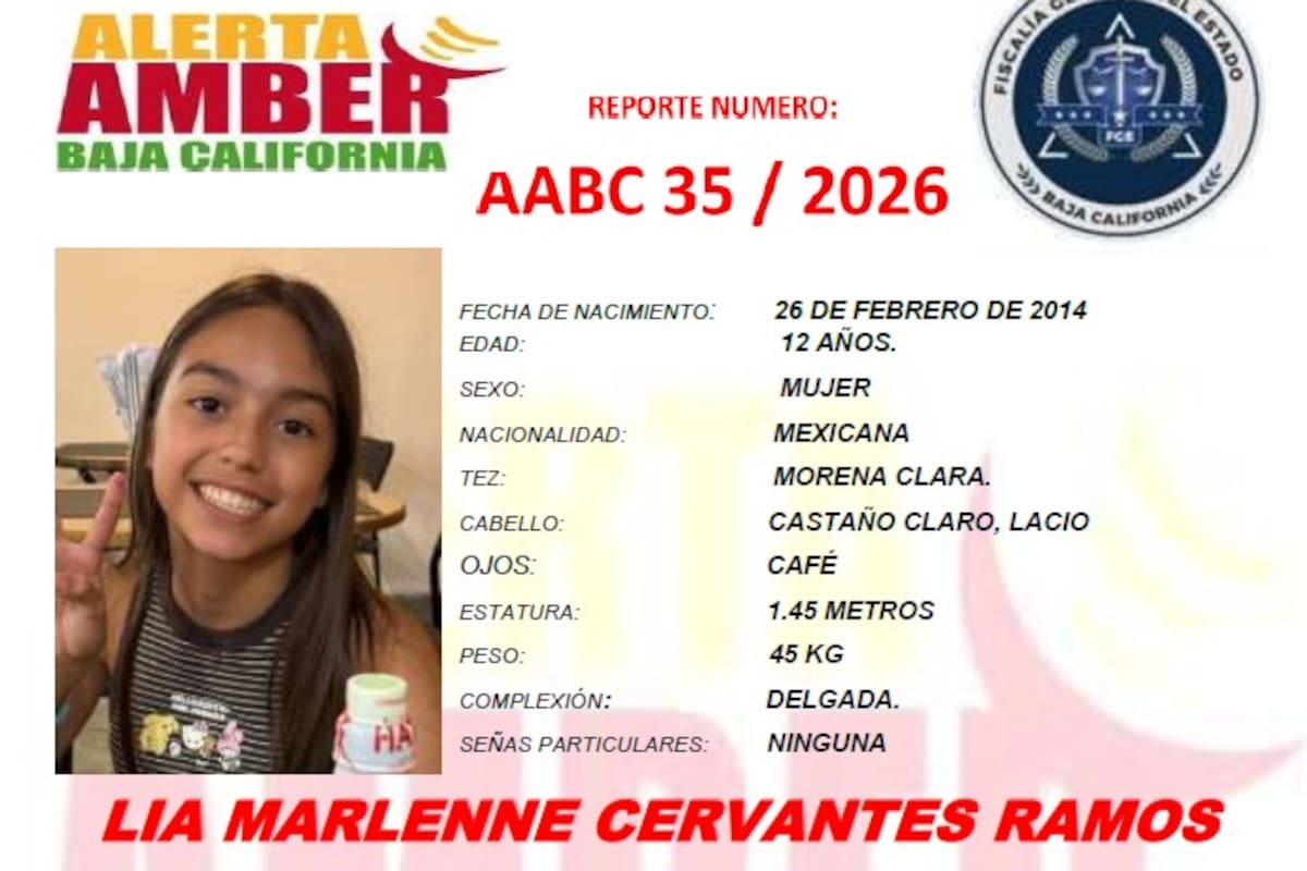 Activan alerta Amber por Lia Marlenne Cervantes Ramos
