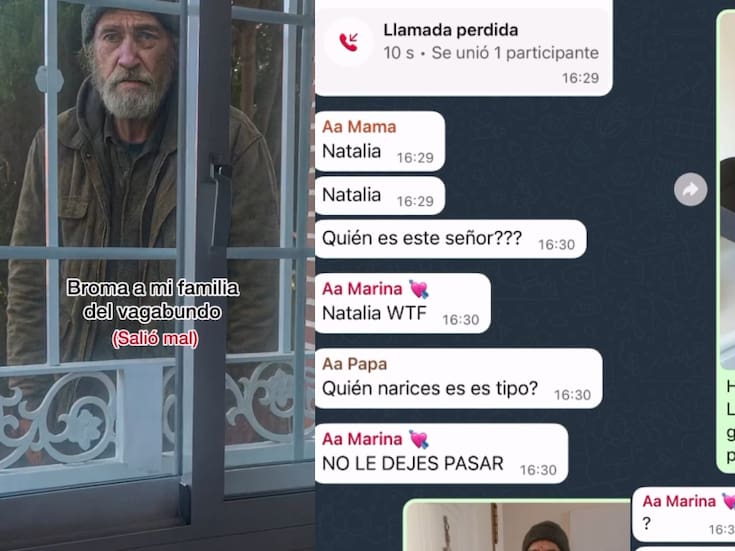 “Broma del vagabundo a mi familia, sale mal”: joven intenta una broma y termina haciéndose viral en redes