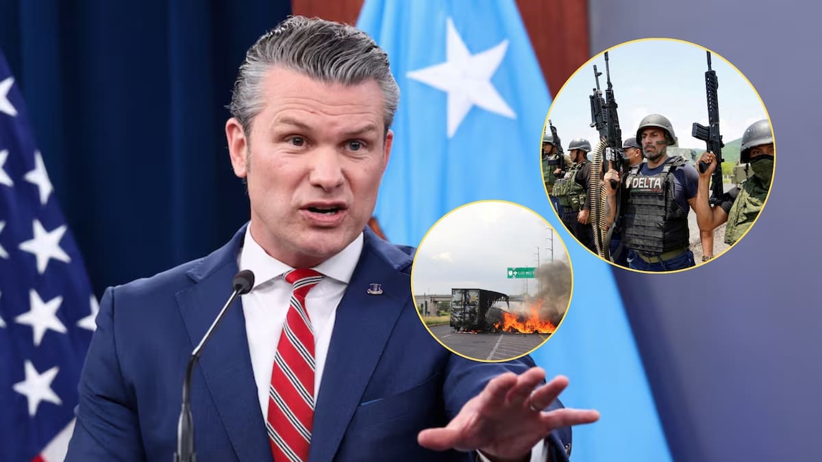 Pete Hegseth aseguró que Estados Unidos “va a la guerra contra los cárteles” mediante una alianza regional impulsada por Donald Trump en la que México no participa. (Reuters)