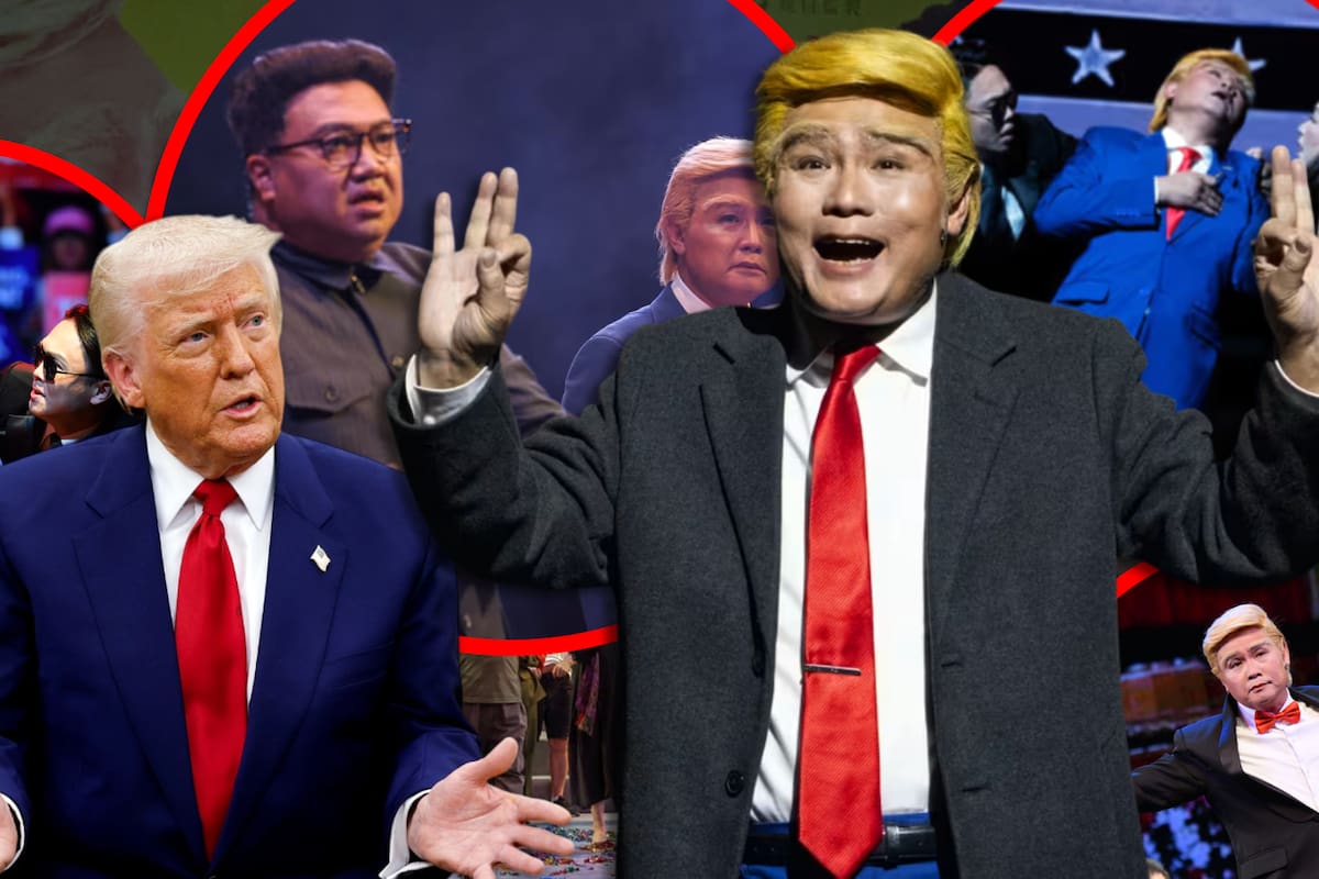 China hace una ópera inspirada en Donald Trump: Muestra el intento de asesinato, una abducción de aliens y un gemelo chino secreto