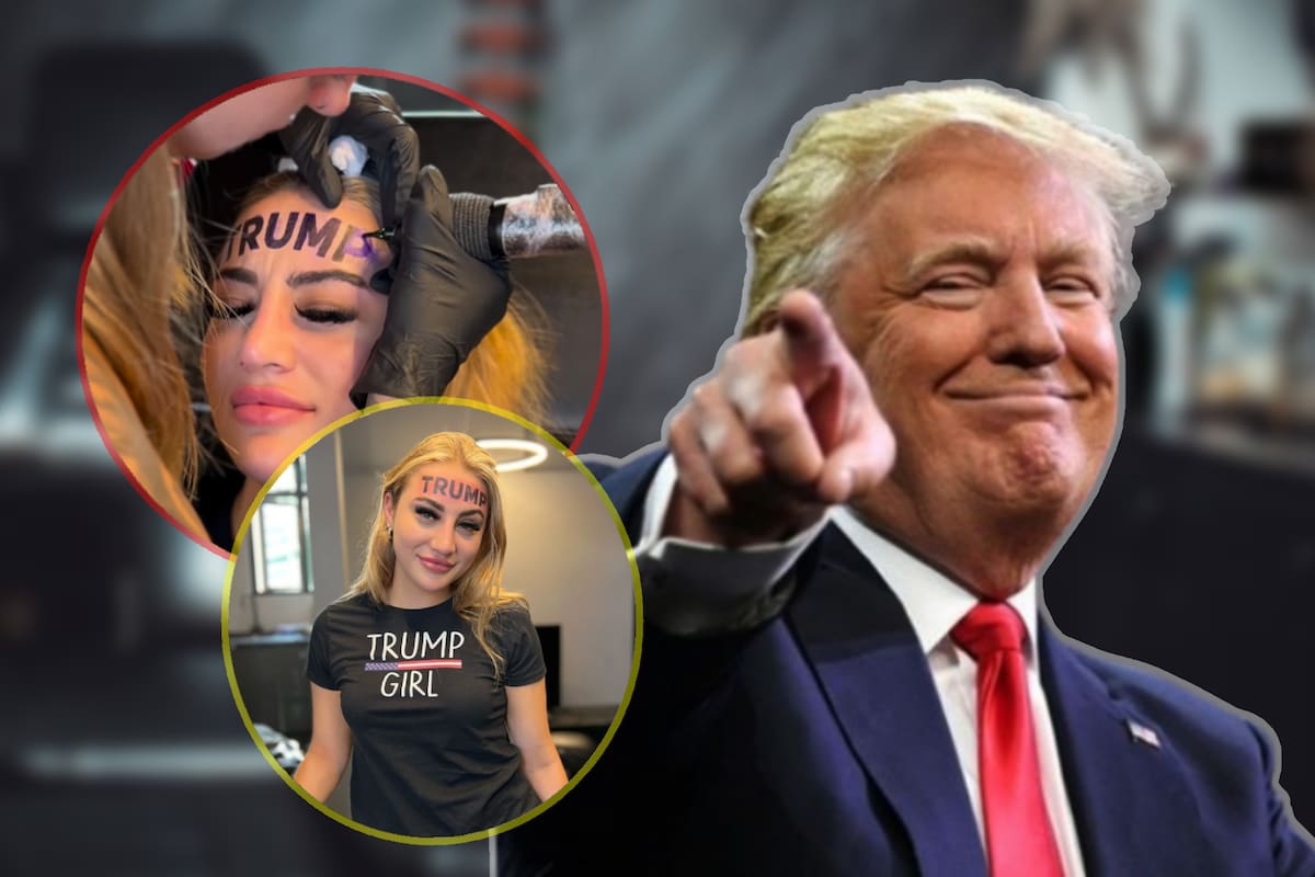 Modelo de OnlyFans se tatúa “Trump” en la frente y causa polémica en redes sociales