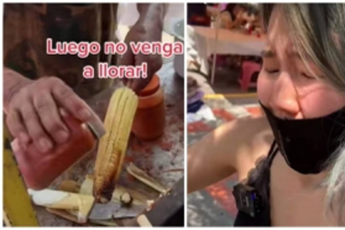 Coreana prueba elote con chile 'del que pica'; se hace viral