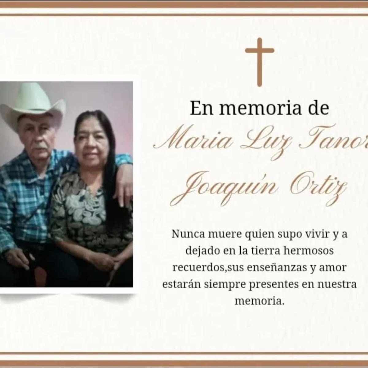 Joaquín Ortíz y María Luz Tánori. Foto: Redes sociales