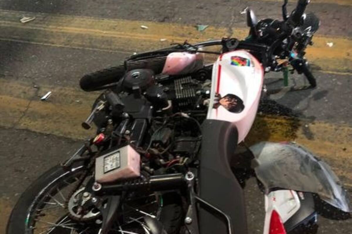 Joven motociclista lesionada tras choque