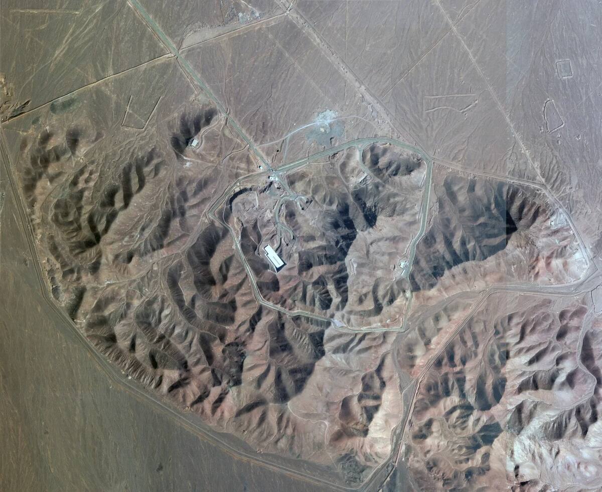 Esta imagen satelital de Planet Labs PBC muestra el sitio subterráneo de enriquecimiento nuclear de Irán en Fordo el 19 de marzo de 2025. | Crédito: Planet Labs PBC vía AP
