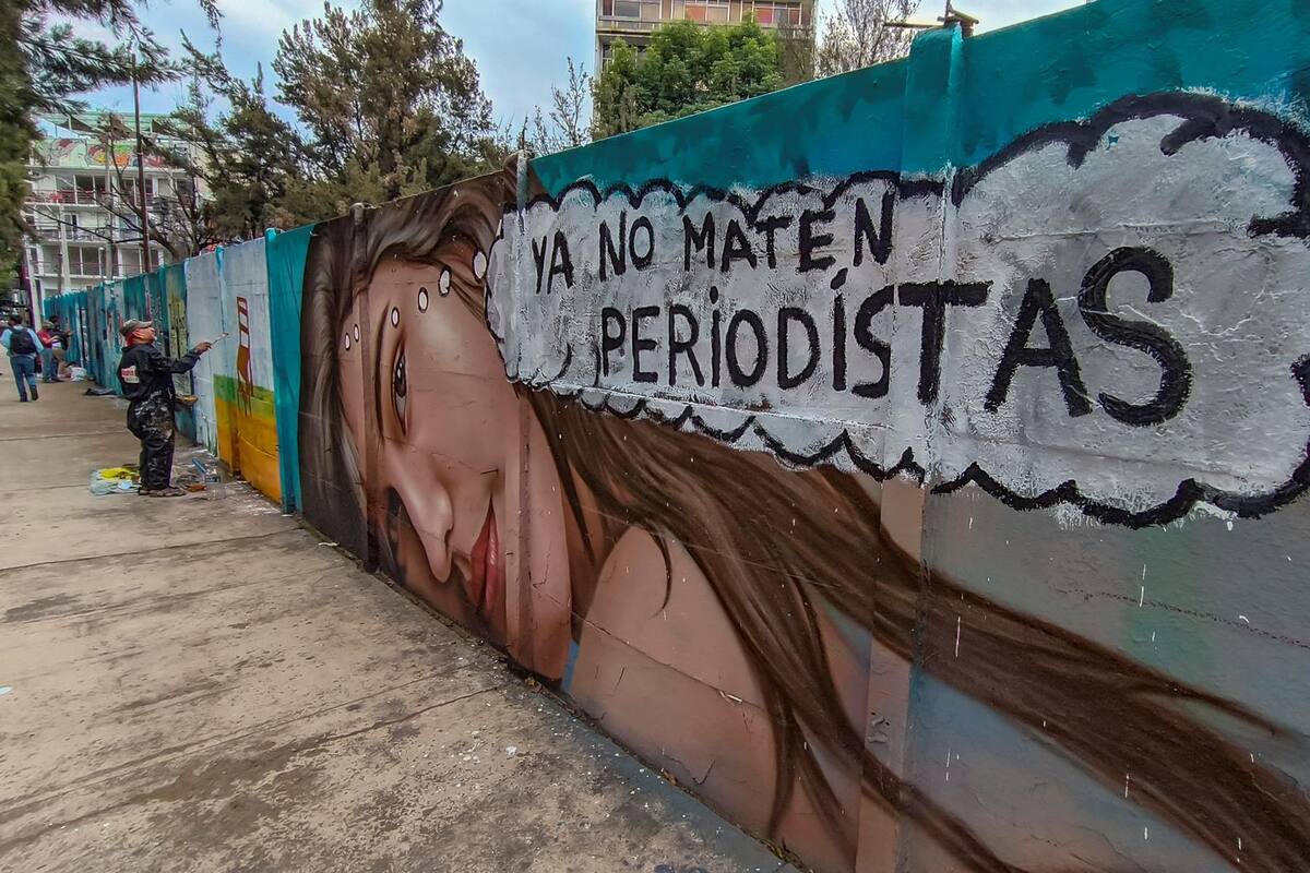 Mural en México pide justicia por los periodistas asesinados