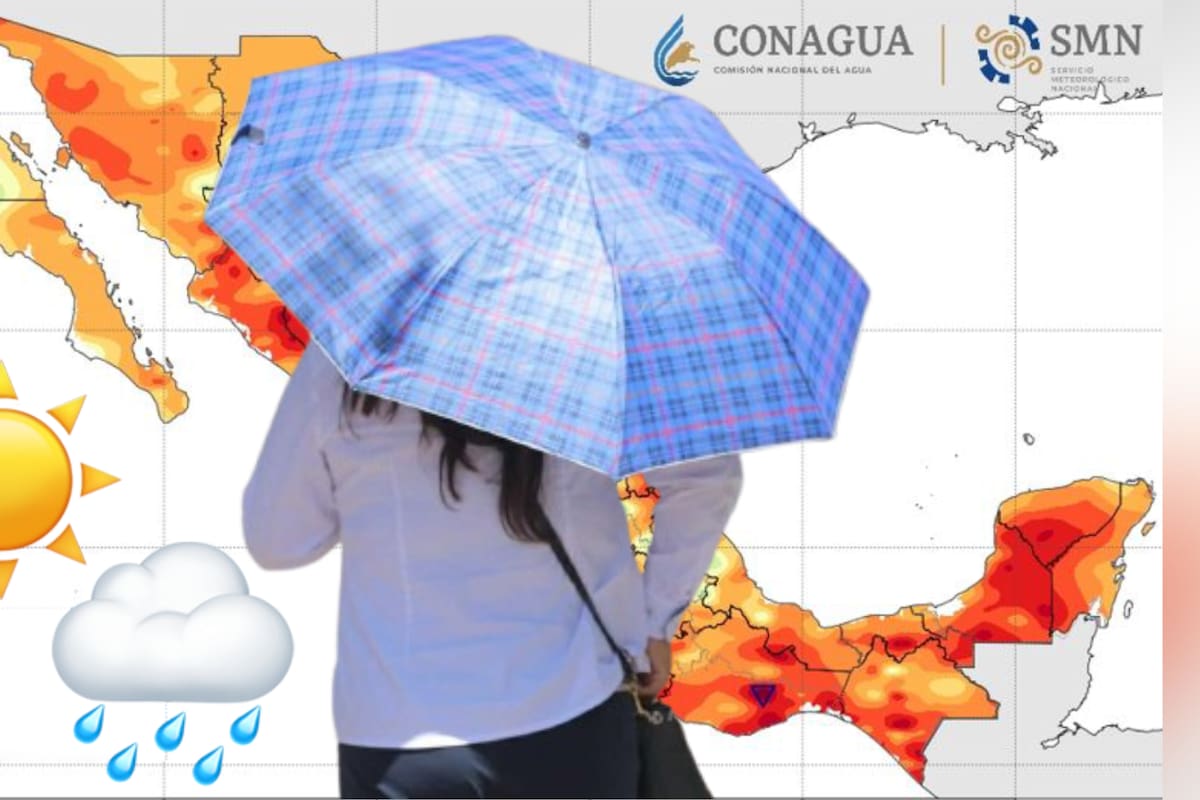 Pronostican calor al Norte y lluvias intensas en México para estos estados durante el fin de semana