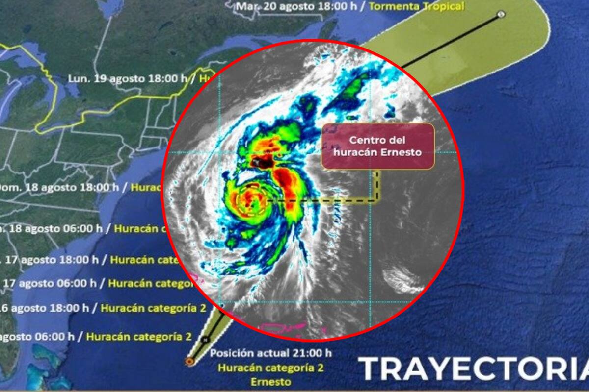 Huracán Ernesto: ¿Cuál es su trayectoria, México en riesgo de impacto?