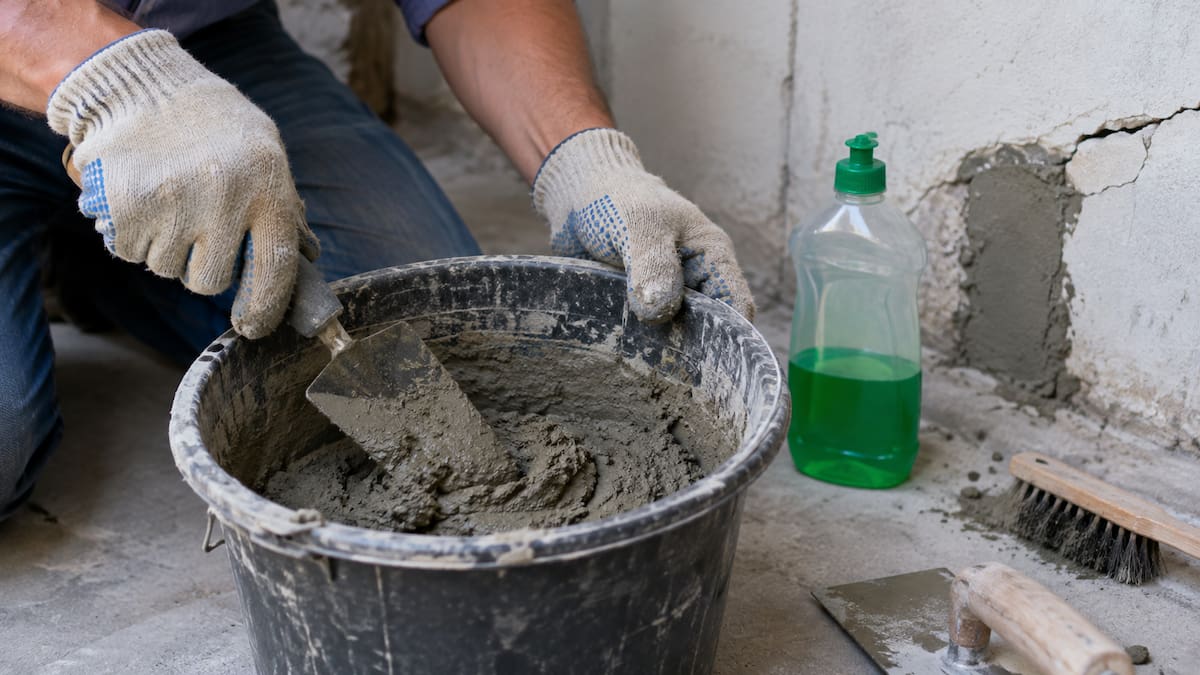 ¿Sirve el detergente para reparar grietas con cemento? Esto ocurre al añadirlo a la mezcla