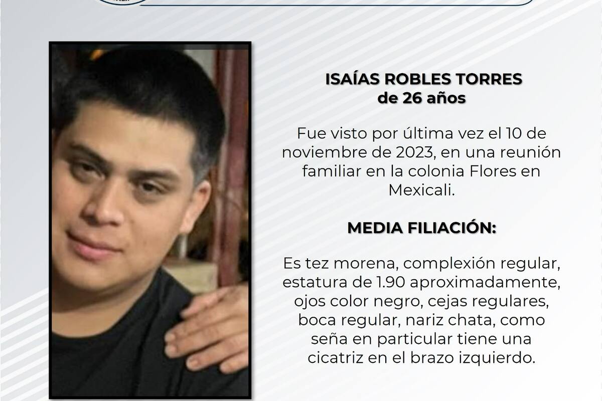Piden ayuda para encontrar a Isaías Robles Torres