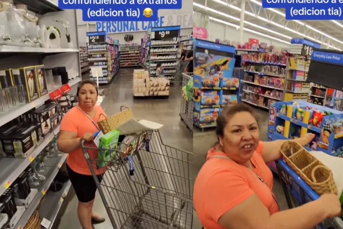 Joven se graba confundiendo a extraños con familiares en el supermercado