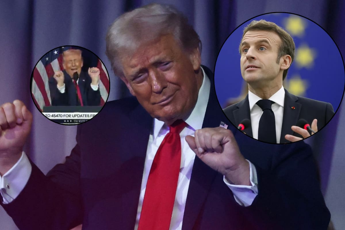 Trump se burló e imitó al presidente de Francia, Emmanuel Macron, y a atletas trans en vídeo