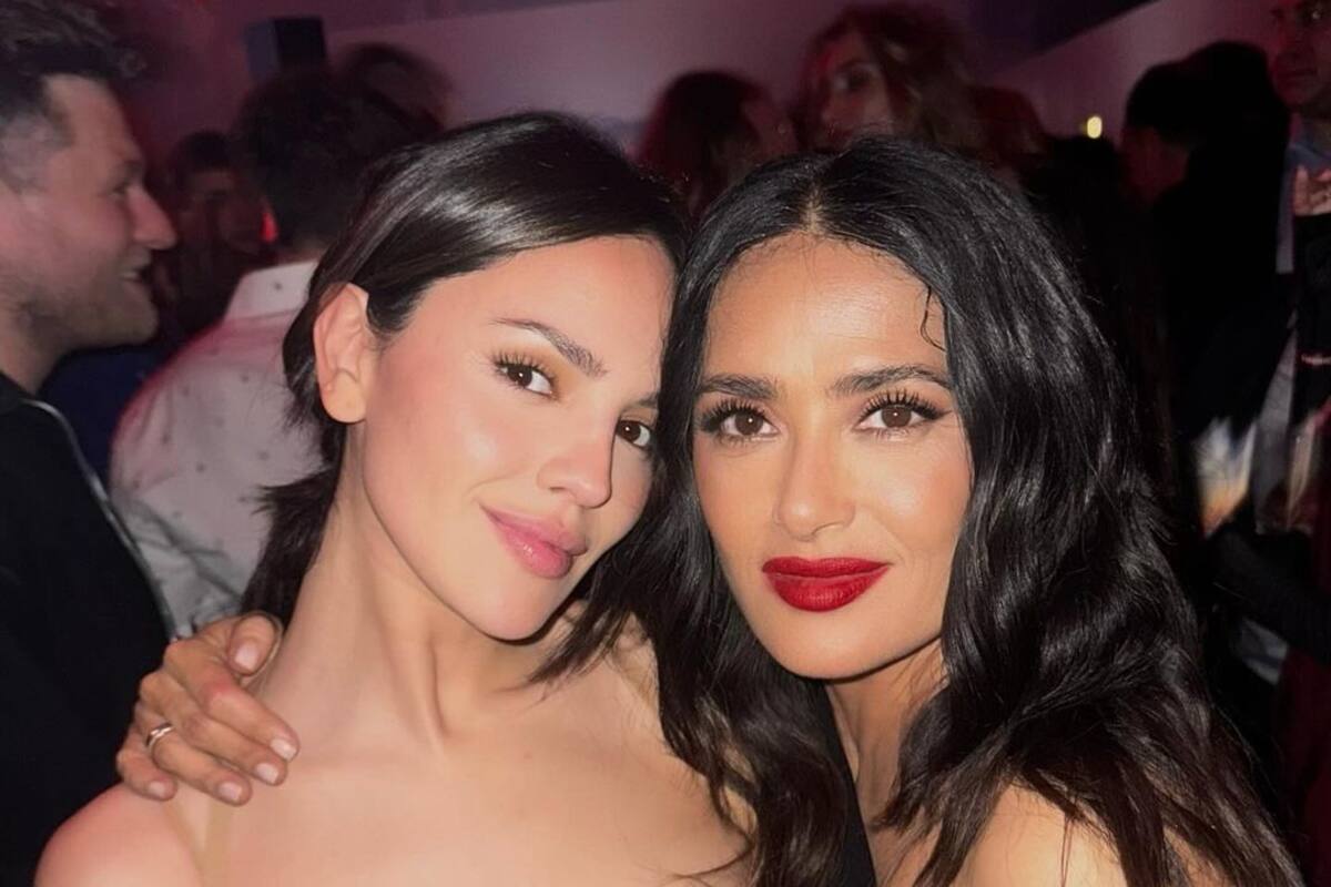 Salma Hayek y Eiza González acaban con rumores de enemistad durante su encuentro en nuevo desfile de Gucci