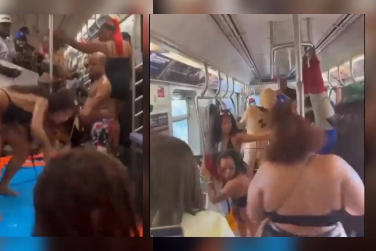 VIDEO: Chicas que hacen "twerking" organizan fiesta "salvaje" con piscina llena de alcohol en el metro de Nueva York