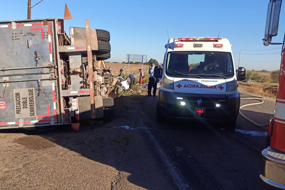 Muere una de las 5 personas rescatadas en accidente automovilístico del Valle del Yaqui; suman 4 fallecidos