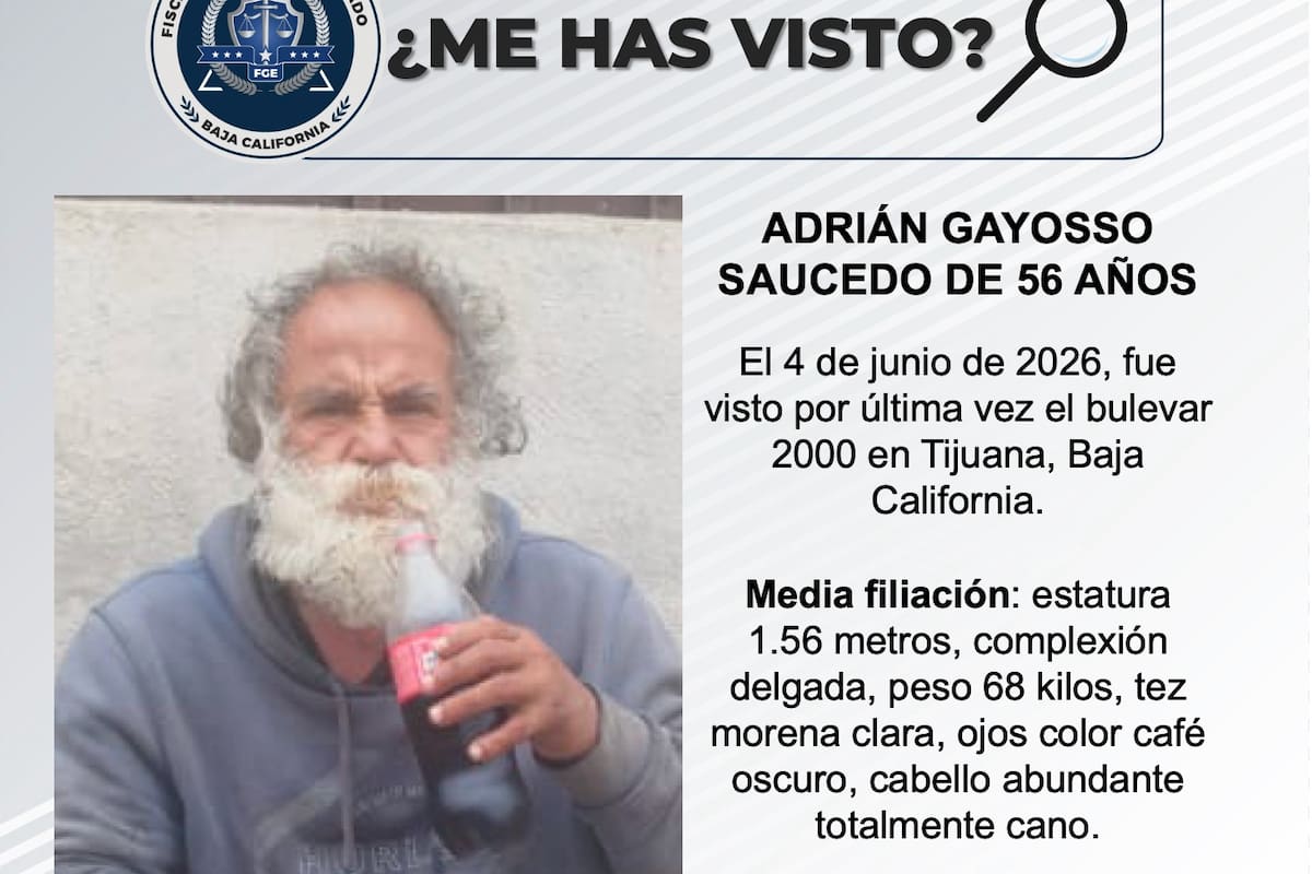 Se busca Adrián Gayosso Saucedo de 56 años