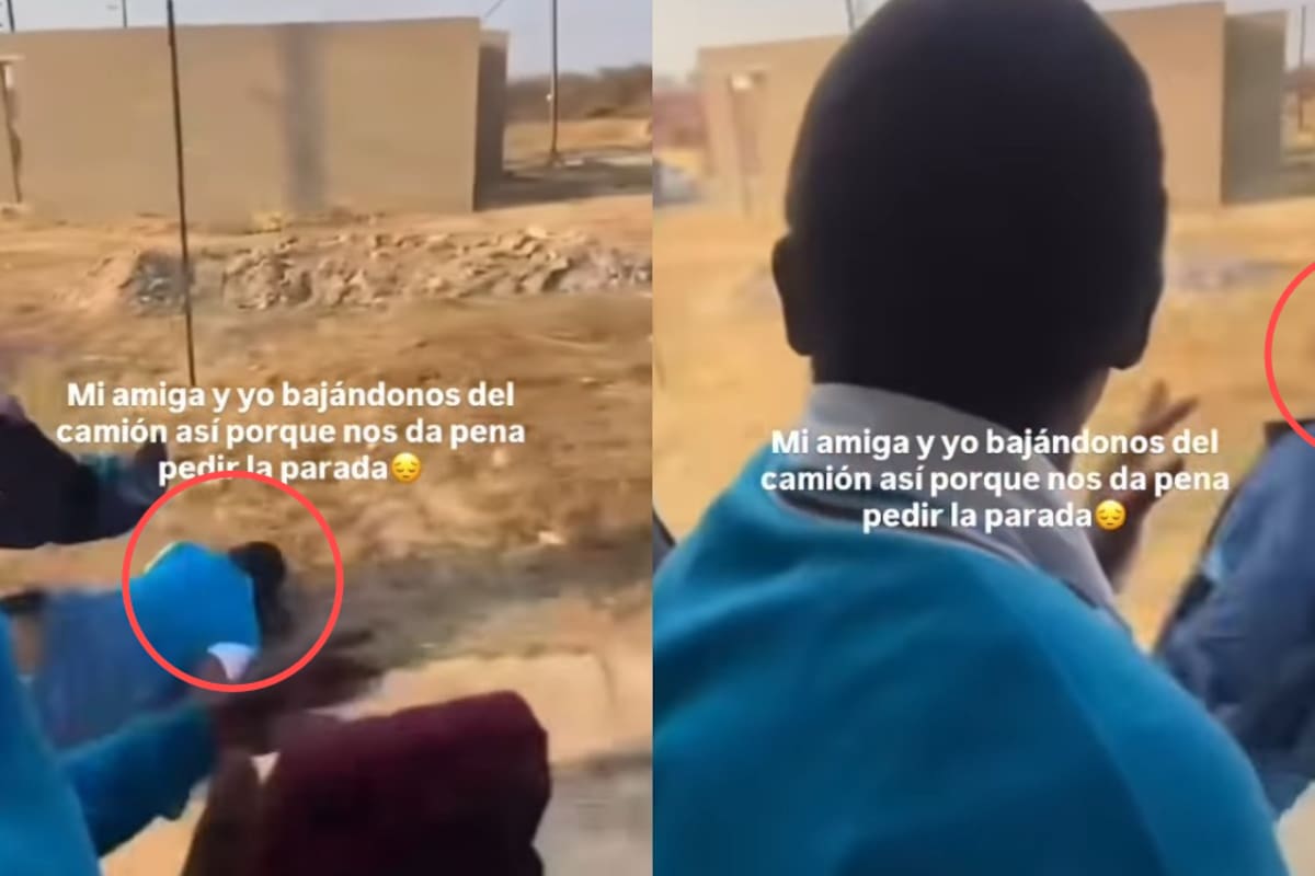 Niñas se lanzan de una combi en movimiento sin pedir la parada y caen a la carretera