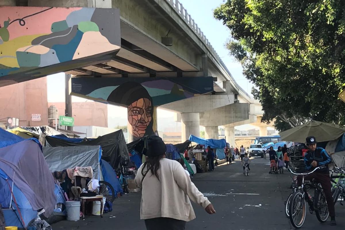 Hay menos personas en el campamento migrante de El Chaparral