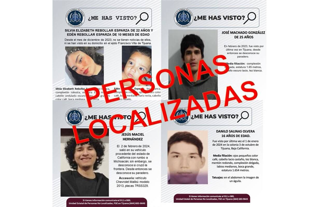 FGE localiza a cinco personas reportadas como desaparecidas