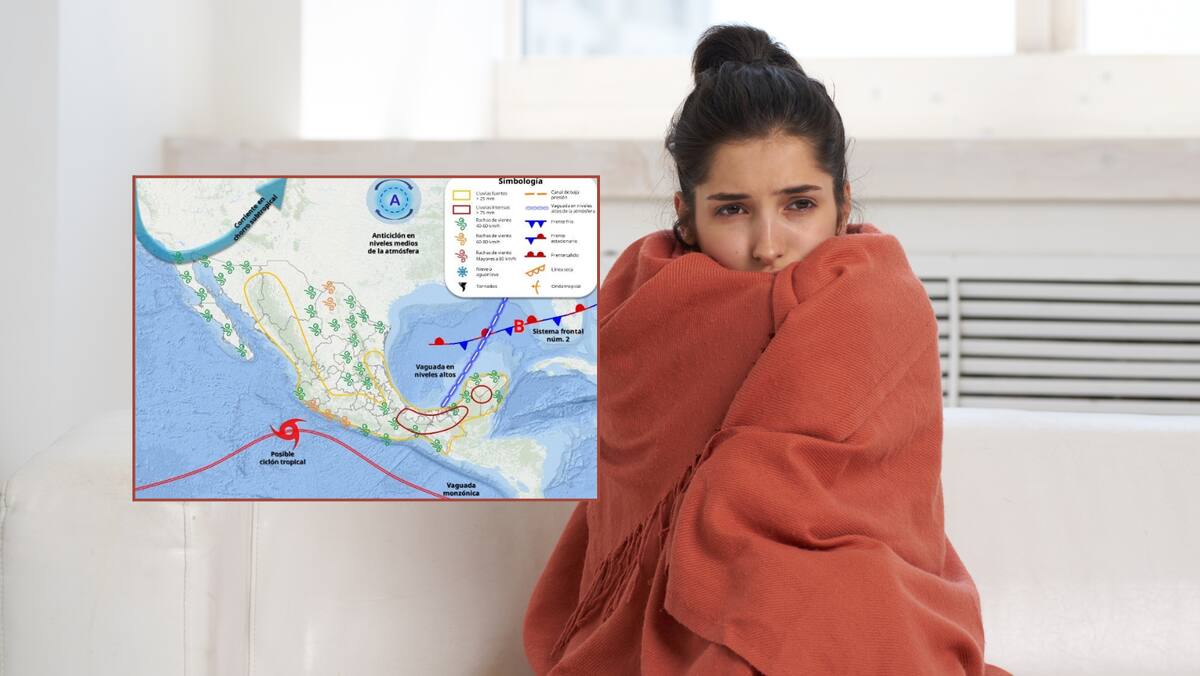 Primeros frentes fríos de la temporada provocarán bajas temperaturas y lluvias intensas en México