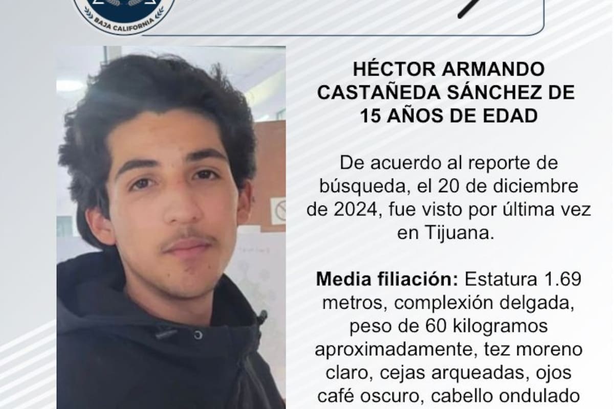 Se busca a Héctor Armando Castañeda Sánchez de 15 años de edad
