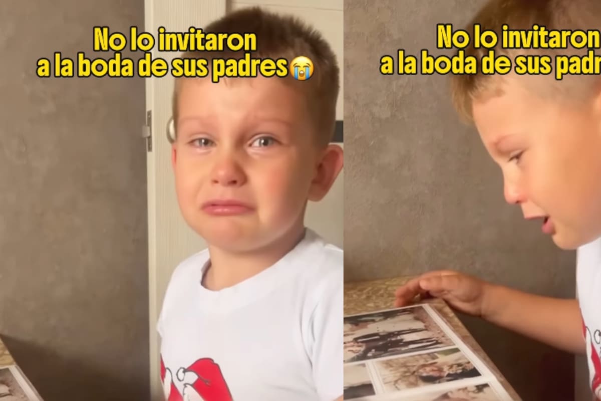 “¿Por qué hicieron una fiesta?”: niño llora desconsolado al no ser invitado a la boda de sus padres