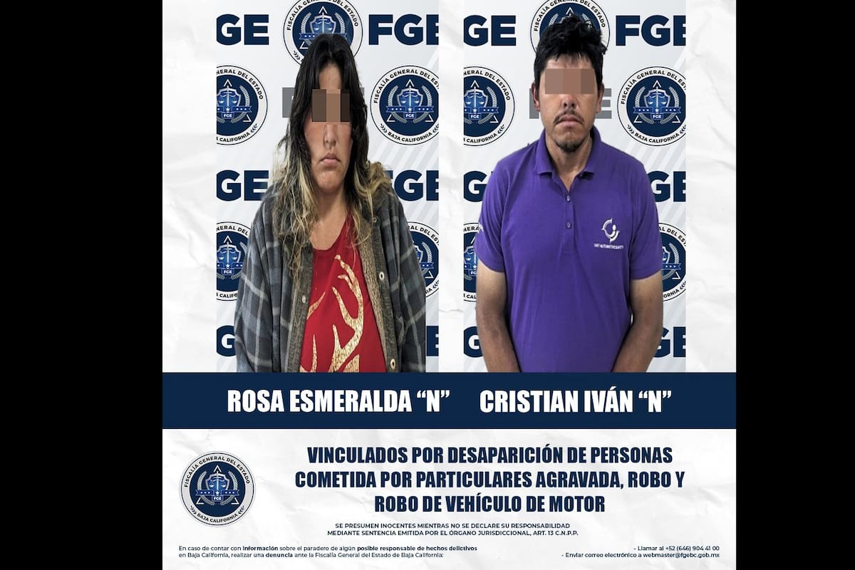Vinculan a pareja por desaparición de adulto mayor en el Valle de Mexicali