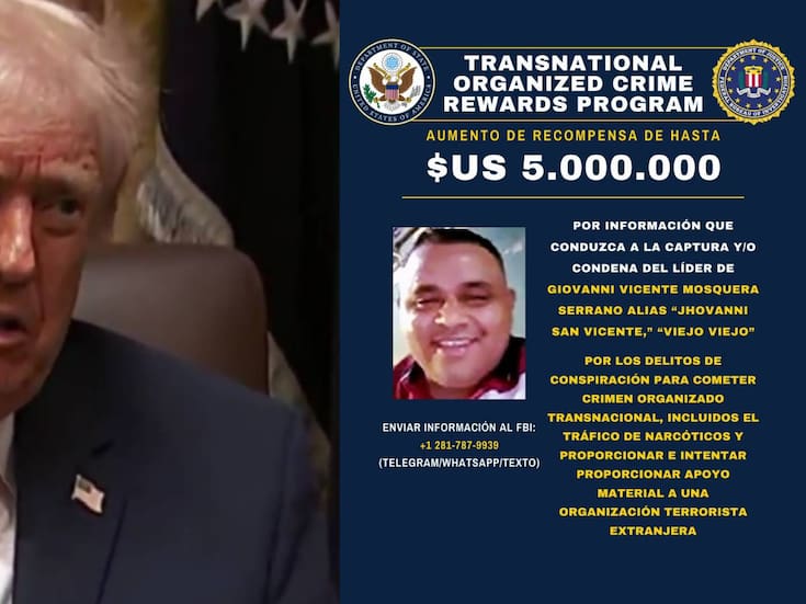 EEUU eleva a 5 millones de dólares la recompensa por lider de la organización terrorista venezolana Tren de Aragua