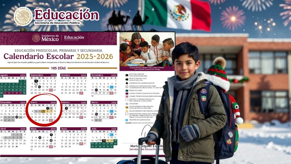 ¿Por cuánto tiempo podrás disfrturar de las vacaciones decembrinas? Esto dice el calendario de la SEP sobre el regreso a clases en enero de 2026