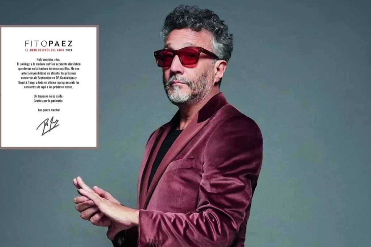 Fito Páez cancela concierto gratuito en el Zócalo de CDMX por problemas de salud