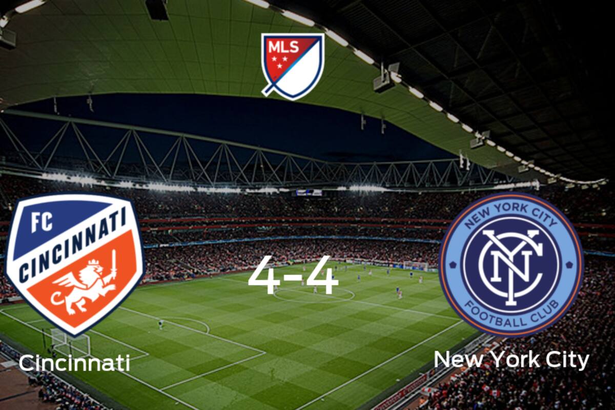Cincinnati y New York City empatan 4-4 y se reparten los puntos
