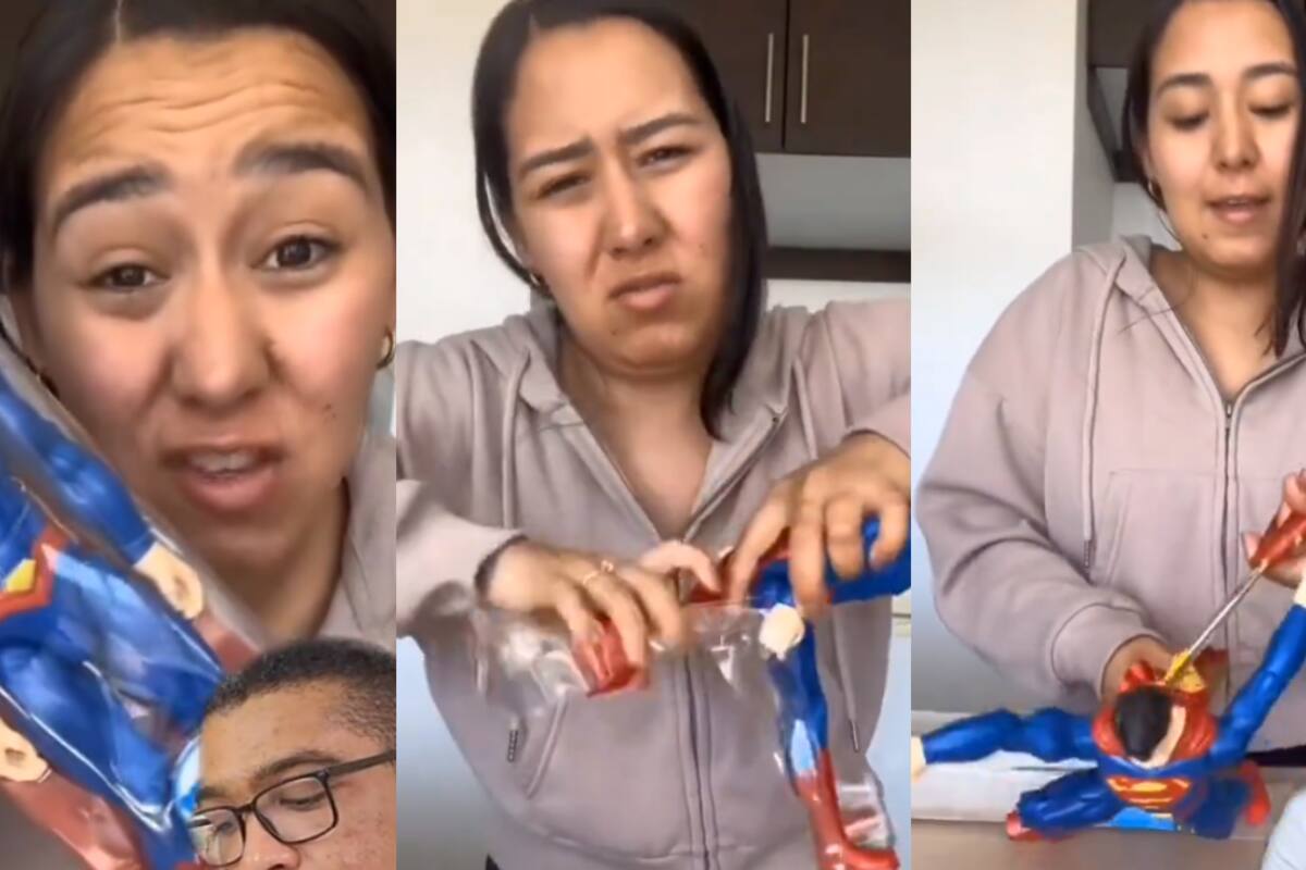 VIRAL: mujer le rompe un juguete de Superman a su novio y lo critica por comprarse “cosas de niño”