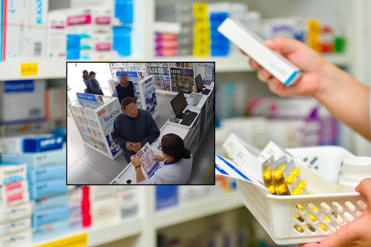 Captan a cuatro adultos mayores asaltando una farmacia en Perú: dos distrajeron a la cajera haciéndole plática y haciendo ruido con unas llaves, mientras que los otros dos robaban cremas, bloqueadores y otros productos dermatológicos de alto costo