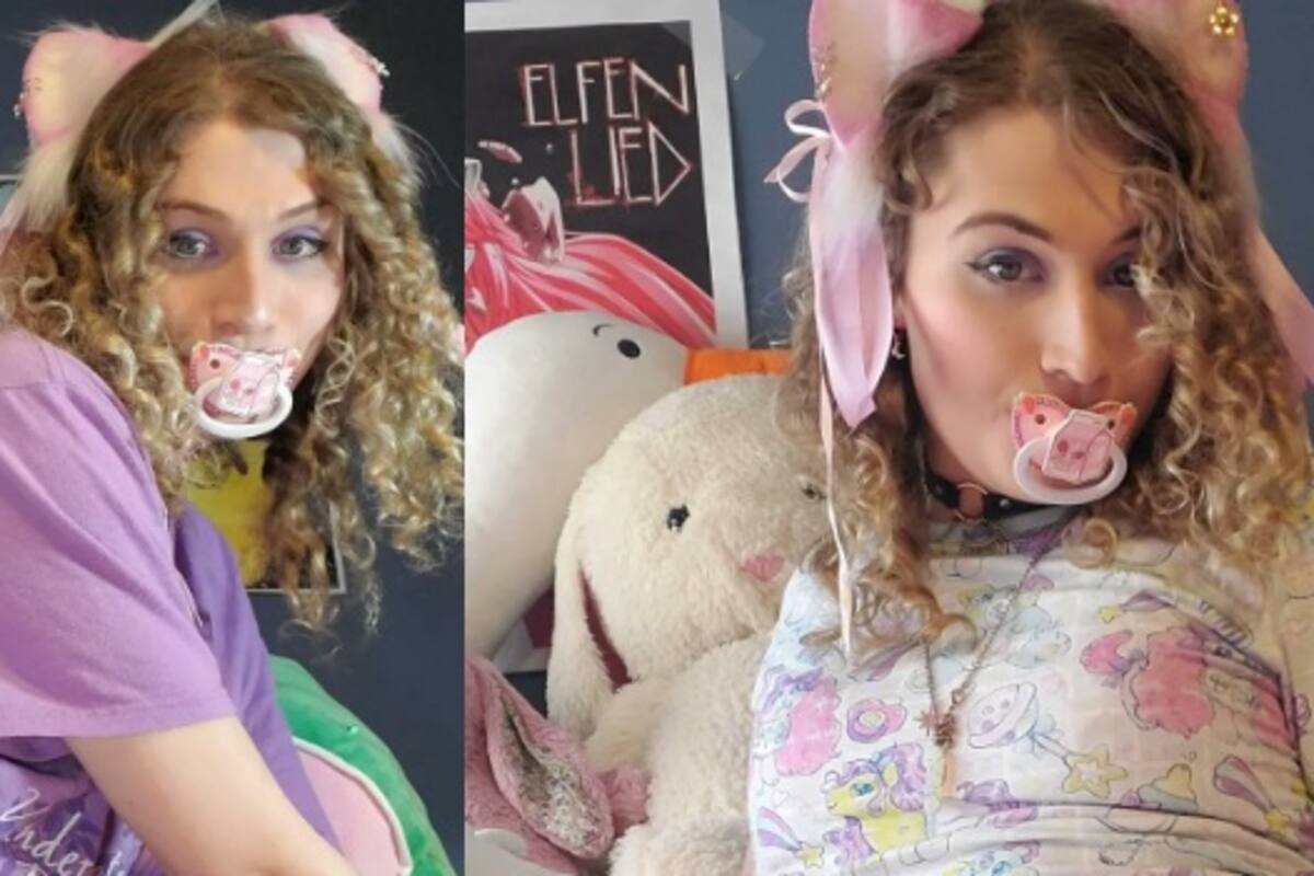 Critican a mujer que se viste como bebé y usa pañales
