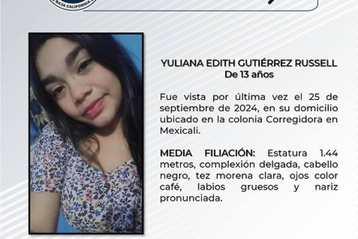 Familiares buscan a Yuliana Edith Gutiérrez Russell