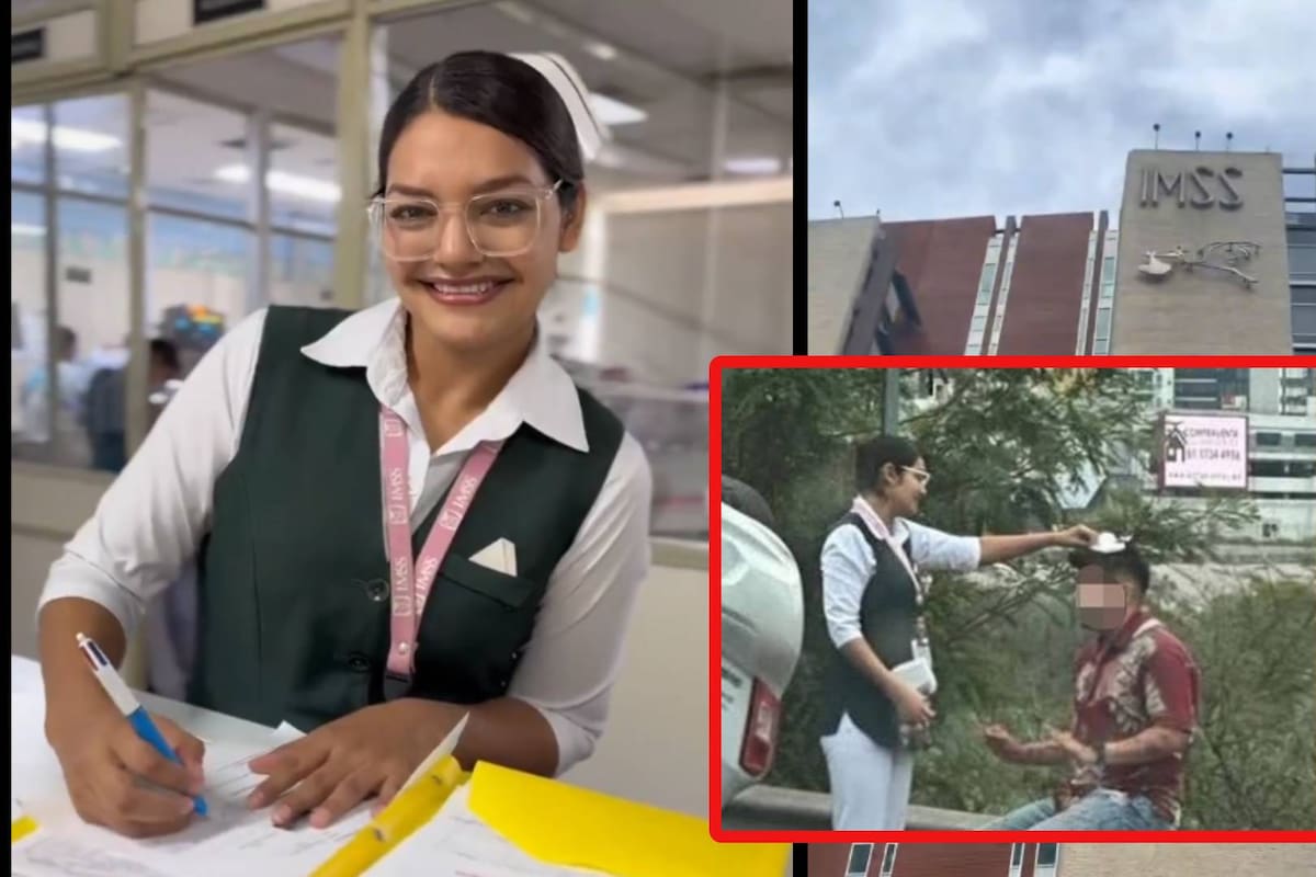 Enfermera del IMSS en Nuevo León auxilia a conductor que volcó en su vehículo y recibe conocimiento por parte de la institución