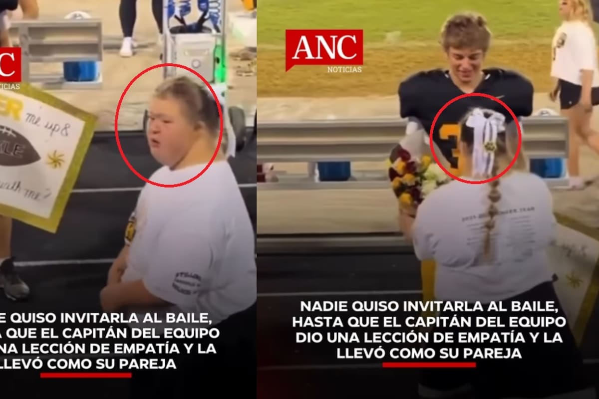 Chico popular de la escuela y capitán del equipo de futbol americano invita a una chica rechazada por su apariencia al baile de graduación y el emotivo gesto se vuelve viral