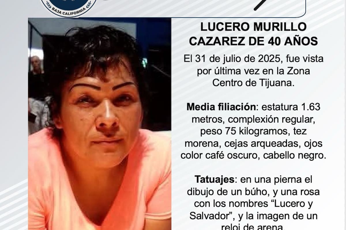 Se busca a Lucero Murillo Cazarez de 40 años