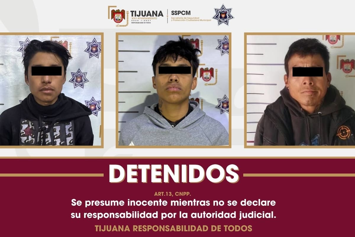 Detienen a tres personas por delitos contra la salud en distintos puntos de Tijuana
