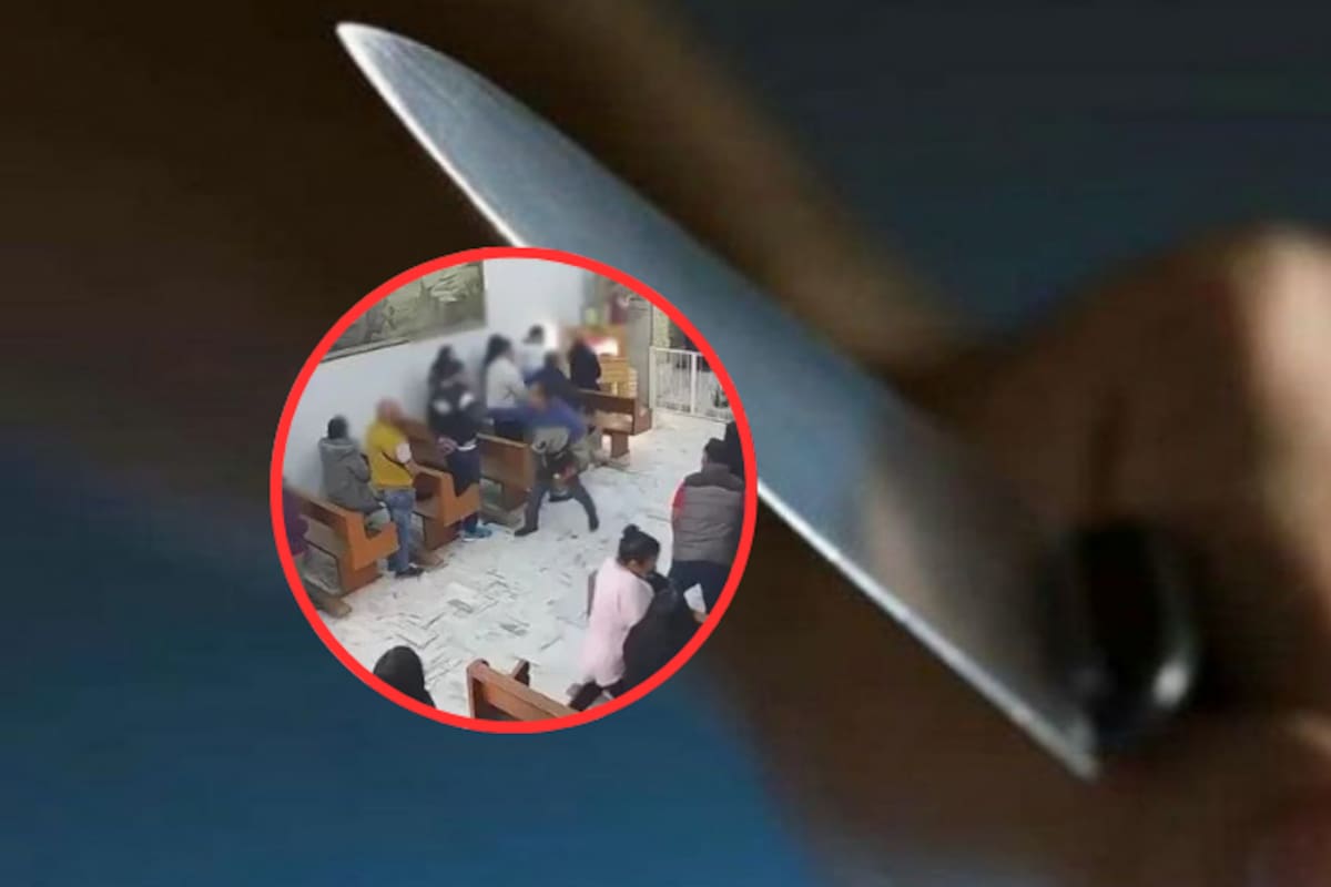 VIDEO: En plena celebración de misa, un hombre apuñala a otro dentro de iglesia en el Estado de México