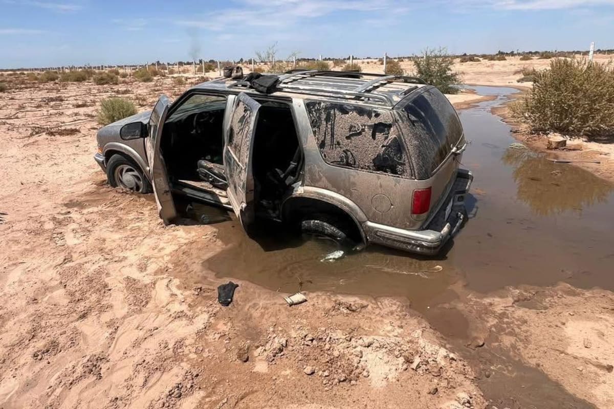 Muere hombre tras quedar estancado su vehículo en el Valle de Mexicali