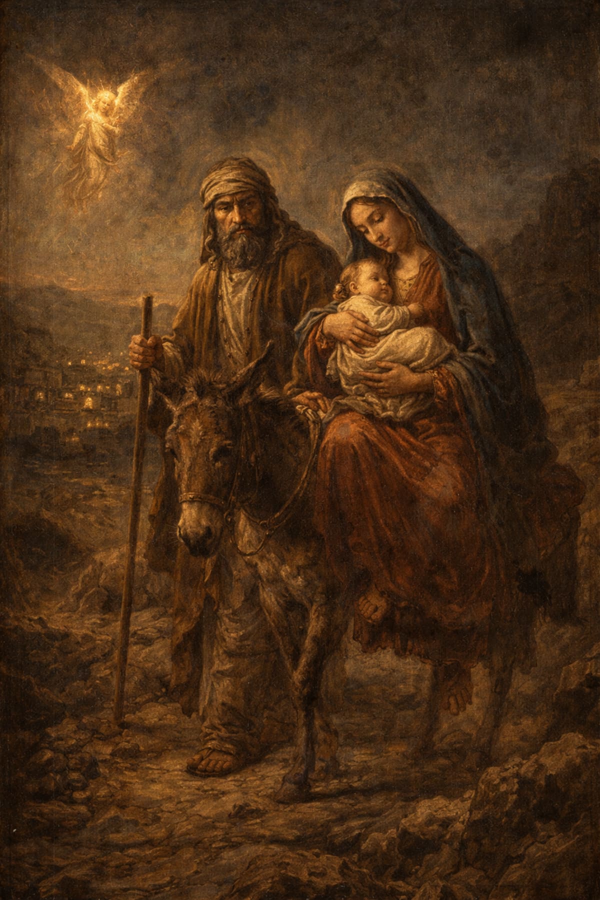 La huida a Egipto de noche. (Imagen ilustrativa.)